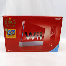 Wii本体 赤 スーパーマリオ25周年モデル
